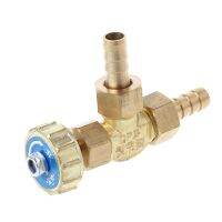 Elbow Brass Needle Valve 8mm/10mm Propane Butane Gas Adjuster Barbed Spigots 1 Mpa