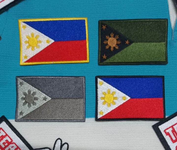 philippine flag patch embroidery 3inches x 2inches MS22045 pinas ...