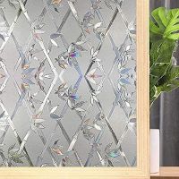 Window Film Privacy Non-Adhesive Decals Glass Covering Static Cling Tint Frosted Stickers for