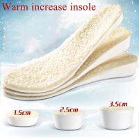 Warmth Lamb Wool Insole Increased Insoles Men Women 1.5cm/2.5cm/3.5cm Height Lift soft bottom comfortable Inserts Shoe Pad Shoes Accessories