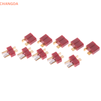 ?【Lowest price】CHANGDA XIATIAN 10 Pcs 5คู่ T Plug แจ็ค Tamiya ตัวเชื่อมต่อชาย + หญิงขั้วต่อ Deans T