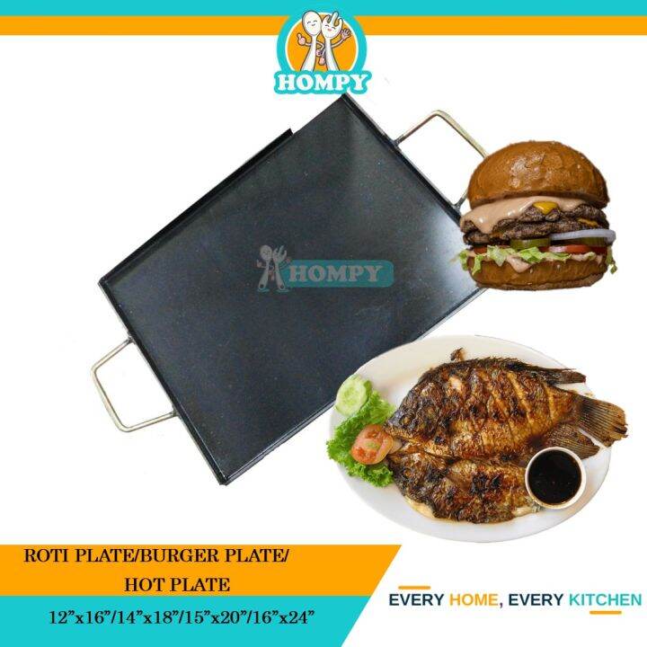 Rectangular Hot Plate Pan/ Grill Plate Kuali Leper /Roti Canai Plate