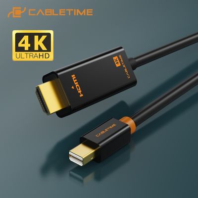 【ยืดหยุ่น】 CABLETIME Mini Displayport ไปยังสาย HDMI 4K /Hd Thunderbolt 2 Mini Display Port Adapter Cord สำหรับ MacBook Air Mini DP เป็น HDMI C054