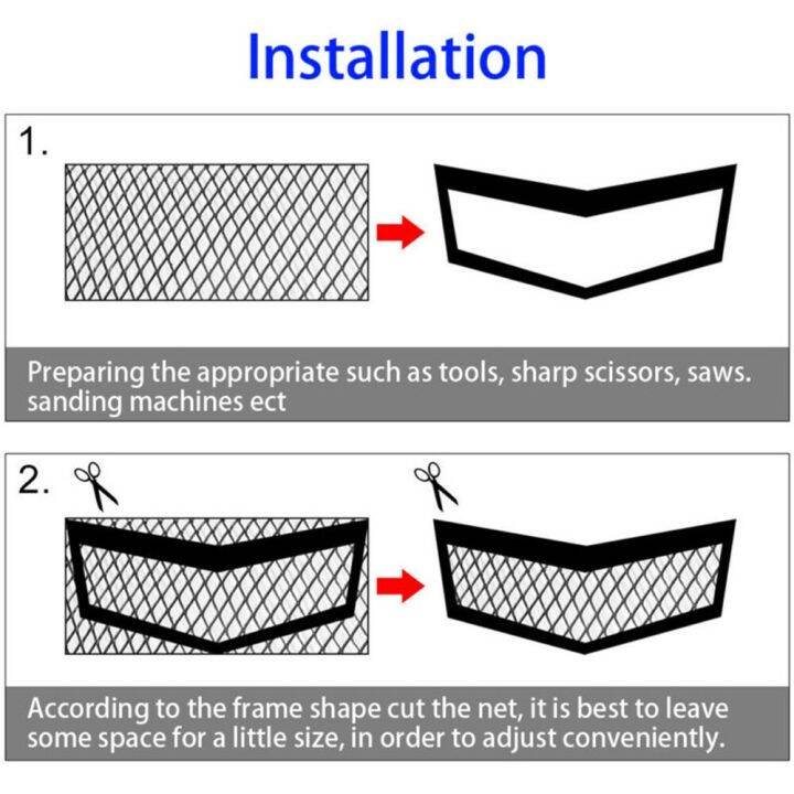 กระจังหน้ารถแข่งกันชนหน้ารถขนาด10-20มม-ตะแกรงตาข่ายสำหรับปรับแต่งรถลายขนมเปียกปูนโลหะผสมแผ่นตาข่ายขนาด100-33ซม-อเนกประสงค์
