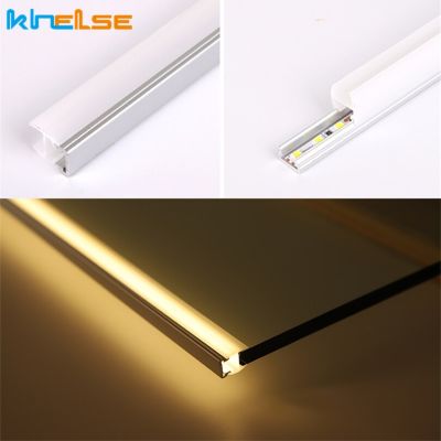 8mm LED Cabinet Layer Light Glass Shelf Splint Clip lamp Liquor Showcase Back Side Display Aluminium Strip Light Hand Sensor Food Storage  Dispensers