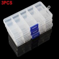 ✸ஐ▤ 3 Set X 10 Compartment Small Organiser Storage Plastic Box