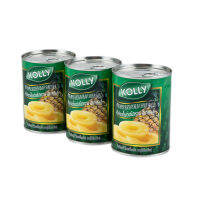 โคลลี่ สับปะรดแว่นในน้ำเชื่อม 565 กรัม x 3 กระป๋อง/Coleslaw with pineapple in syrup 565 grams x 3 cans