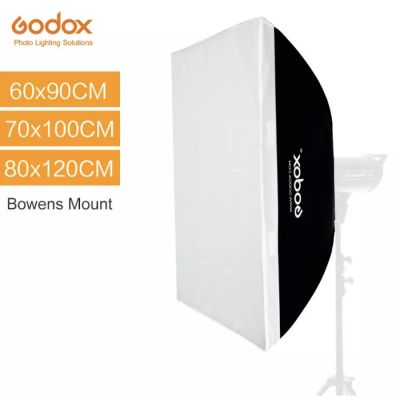 สินค้าขายดี+++ พร้อมส่ง Godox softbox 80*120 ซม. แบบพกพารูปสี่เหลี่ยมผืนผ้าสตูดิโอ Strobe Softbox Bowens Mount สำหรับสตูดิโอแฟลช