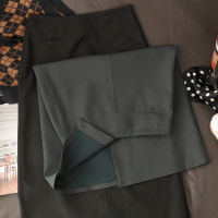 Spot parcel post In Stock British Elegant R Textured Back Slit High Waist Straight Skirt Skirt High Quality Skirt Midi Skirt