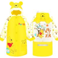 Disney PVC Kids Raincoat Waterproof Rain Poncho  Children Raincoat Student Rainsuit Protective Covers Reflective Strip