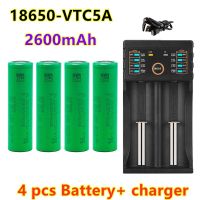 【NEW】 legoalbest mall 100% Original 3.7V 2600MAh Li Ion 18650สำหรับ US18650 VTC5A 2600MAh 18650 3.7V + 1Pcs Charger