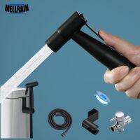 Black Toilet Bidet Sprayer Kit. Set Hand Hold Stainless Steel Shattaf For Bathroom Personal Cleanse Bidet Faucet