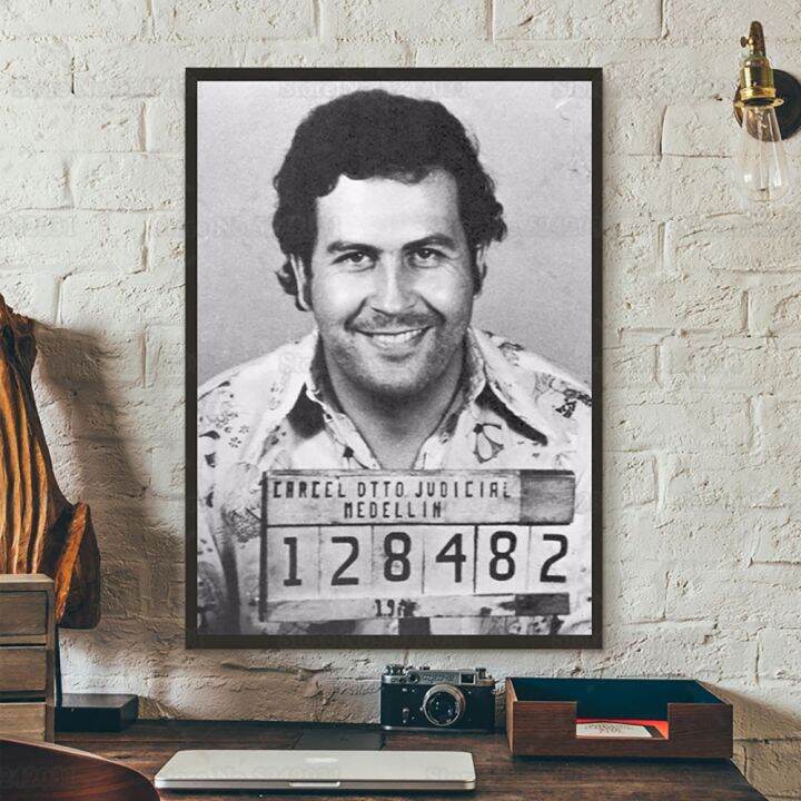 Legend Pablo Escobar Poster Colombian Drug Lord Canvas Painting Print Wall Art Decor Lazada.co.th