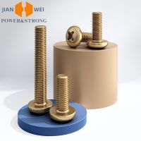 M2 M2.5 M3 M4 M5 M6 Copper Round Head Cap Cross Screw Pan Head Phillips Machine Screw Copper Screw Bolt Pure Brass Chassis Screw