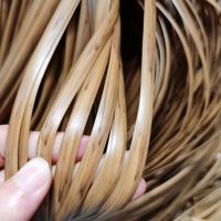 10 Meters Plastic Rattan Material For Weaving imitation Wood Color Synthetic PE Flat Cane Rope For Chair Table Basket Decor