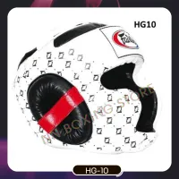 Fairtex  head guards HG10 White ( M,L, ) Genuine leather supper sparring Muay Thai MMA K1เฮดการ์ด แฟร์แท็กซ์ HG10 สีขาว ทำจากหนังเเท้