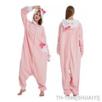 SHUAIYI แฟนตาซีคอสเพลย์ Hello Kitty สำหรับ Mulher Onesie การ์ตูน ชุดนอนเด็ก ฮาโลวีน Natal Roupa de Corpo Inteiro Kigurumi