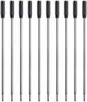 【YF】 Black Ink Refills (10pcs) Replaceable Pens Refills 1mm Medium Tip -