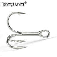 ตะขอปลาแหลมสามตะขอตกปลา Mutil ขนาดตะขอแหลมเหล็กคาร์บอนสูง Super Sharp Solid Triple Barbed Fish Hook-hexinge