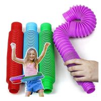WAEGU64 Children Toys Toddler Toys Stress Relieve Toys Fidget Toys Stretch Pipe Squeeze Toy Plastic Bellows Pop Tubes Fidget Tubes Sensory Toys