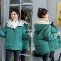 S-3XL หนา Hooded Down Cotton Winter Women Jacket เสื้อโค้ทแข็งขั้นพื้นฐาน Fluffy Parkas Snow Wear Outwear Top Loose Sobretudo◆