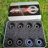 100% Original SEBA 16PCS Black Ball Ceramic Bearings 608zz Black Pottery Beads Zirconia Roller Skating  Speed Patines Bearing Training Equipment