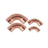 5pcs 8x0.8mm 90 Degree Elbow Copper End Feed Plumbing Pipe Fitting for gas water oil