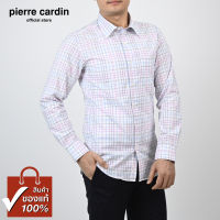 Pierre Cardin เสื้อเชิ้ตแขนยาว Slim Fit รุ่นมีกระเป๋า ผ้า Cotton 100% [SJJ018F-PI]