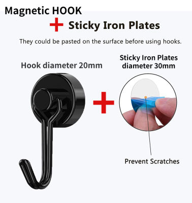 Heavy Duty #Magnetic* Hook, Hooks for Home, Refrigerator, Grill, Kitchen,Key Holder,Black, Multi-Purpose