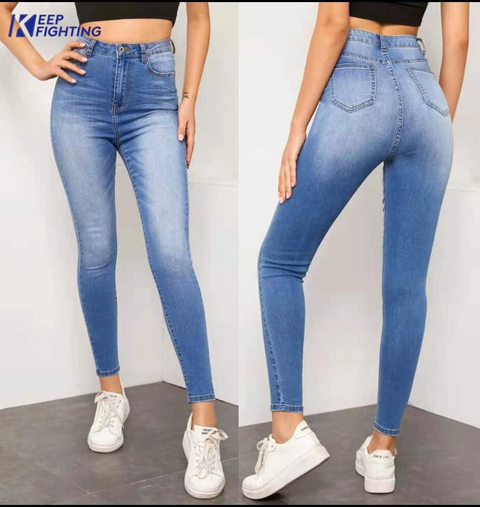 Only-1 High Waist Sky Blue Woman Jeans Skinny Pants Stretchable Denim ...