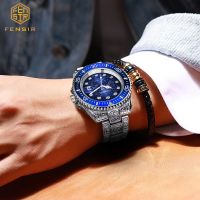 Authentic mens automatic waterproof watch male web celebrity hot style waterproof high-grade handsome male students domineering green water ghost --nb230710☫✐