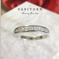 ♥️Sasitorn Jewelry แหวนเพชรแถว เกรดดีที่สุดงานเทียบเพชรแท้ สวยน่ารักใส่ติดนิ้ว แหวนเงินแท้ชุบทองคำขาว​ ST102