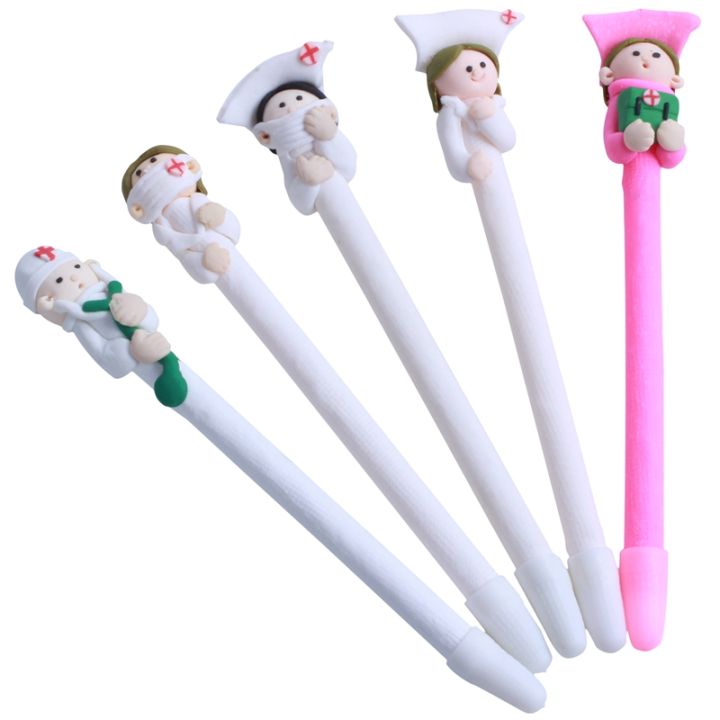 12pcs-cartoon-doctor-nurse-style-ballpoint-pens-nurse-gift-christmas-gift-for-school-family-office-hospital-kids