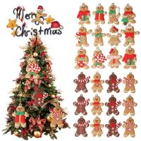 Gingerbread Man Ornaments for Christmas Tree Decorations Tall Gingerman Hanging Charms Christmas Tree Ornament Holiday Decor