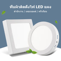 กลม / สี่เหลี่ยมติดตั้งแผงไฟ LED 6W 12W 18W 24W 220V บางเฉียบแสงทันสมัยแสงในร่มห้องนอนแสงแผงห้องครัวพื้นผิวติดตั้งโดยไม่ต้องเจาะ