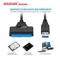 GUDGA สาย SATA ถึง USB 3.0 20 ซม. สูงสุด 6 Gbps 22 พิน SATA III อะแดปเตอร์สำหรับ 2.5 นิ้วภายนอก HDD SSD ฮาร์ดไดรฟ์ SATA 3 22 พิน