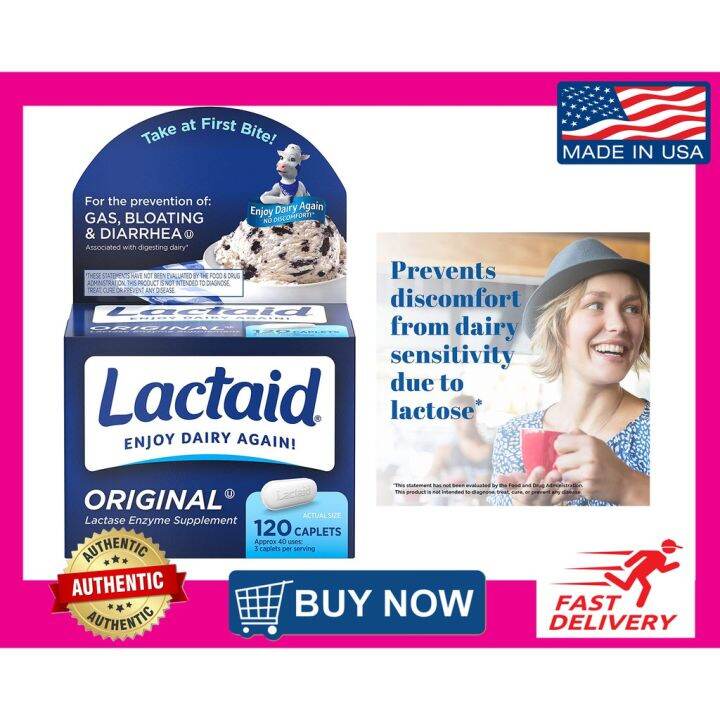 Discount activity Lactaid Original Strength Lactose Intolerance Relief ...
