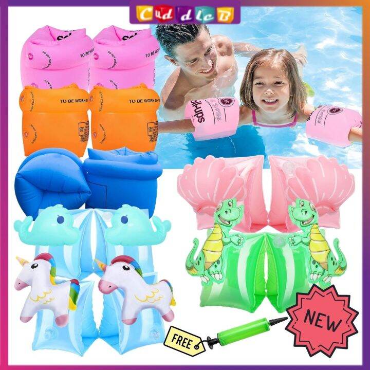 CuddleB Inflatable Swimming Baby Kids Safety Ring Arm Float Pelampung ...