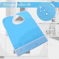 [TIN Household Products] ผ้ากันเปื้อนสำหรับผู้ใหญ่ Bib Protector Mealtime Waterproof Eating Clothingblue Apron Reusable Elderly Protectors Aid Scarfadults Men Light