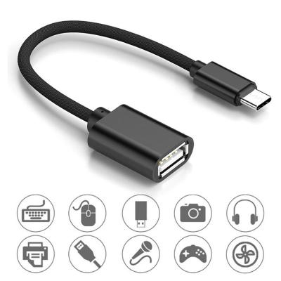 2 Types Type-C Male To OTG Female Adapter Type C Cable USB Micro USB Mirco Charging Cable Adaptor Cord Mobile Phone Accessories