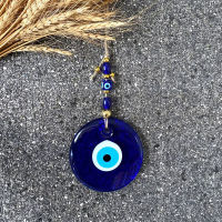 [Foocome]Evil Eye Wall Decor กระจกหน้าต่างแขวน Evil Eye ตกแต่งบ้าน Blue Evil Eye Bead Greek Wall Art Bohemian Decor Nazar Boncuk