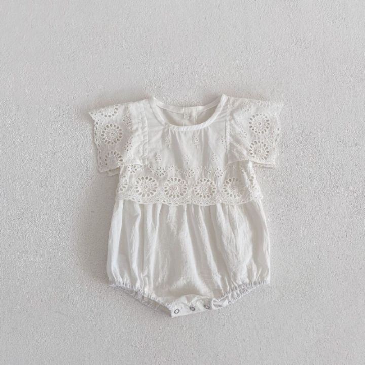 ฤดูร้อนใหม่เด็กสาวบอดี้สูทรอบคอ-hollow-out-flare-แขน-jumpsuit-ทารกแรกเกิดผ้าฝ้ายบางสามเหลี่ยม-crawling-เสื้อผ้า-e22244