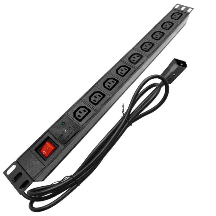 Rack Mount PDU Power Distribution Unit Power Strip 9 Outlets Switch 6
