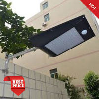 81 LED Solar Wall Light with PIR Motion Sensor and Pole 1,000 LM