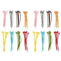 80Pcs Colorful Silicone Ties Bag Clip,Cable Straps, Bread Tie, Reusable Rubber Twist Tie, All-Purpose Silicone Ties