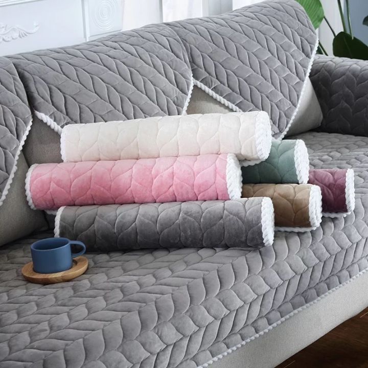 cloth-artist-ผ้าคลุมโซฟาผ้ากำมะหยี่หนาปลอกหุ้มกันลื่นที่นั่ง-europeancouch-cover-sofaforroom-decor
