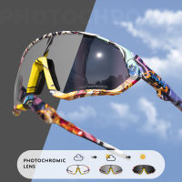 ผู้หญิงผู้ชาย Photochromic ขี่จักรยานแว่นกันแดดกีฬากลางแจ้ง MTB จักรยานแว่นตาขี่จักรยานถนนแว่นตา Windproof แว่นตา