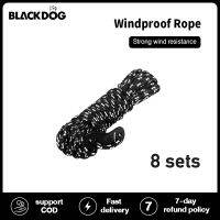 Blackdog 8เซ็ตหลังคาลมเชือก Windproof เชือกเต็นท์เชือกอุปกรณ์เต็นท์