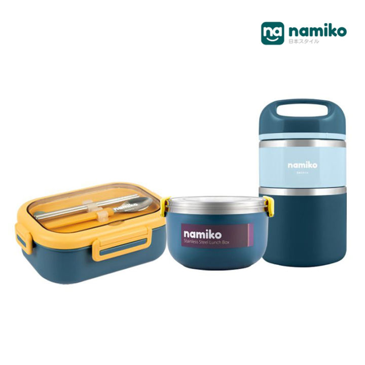 harajuku-setb-namiko-กระติกเก็บอุณภูมิและกล่องอาหารพร้อมถ้วยซุปสเตนเลส-food-grade