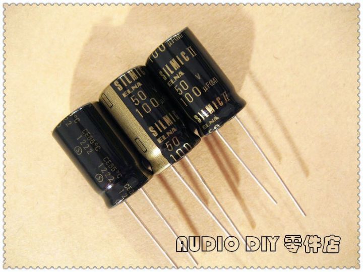 elecyingfo-elna-black-gold-silmic-ii-generation-100uf-50v100uf-audio-electrolytic-capacitor